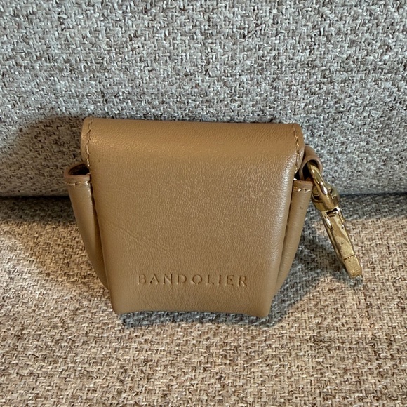 Bandolier Air Pods Clip-On Pouch Tan W Gold Hardware used - Picture 2 of 6